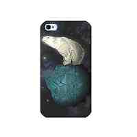 white Bear Pattern Back Case for iPhone 4/4S