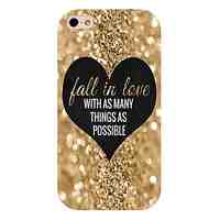 Gold Heart Pattern Back Case for iPhone 4/4S