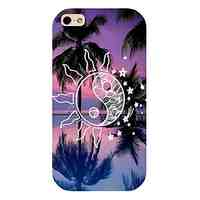 Sun Coconut Tree Pattern Back Case for iPhone 4/4S