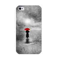 Umbrella Shadow Pattern Back Case for iPhone 4/4S