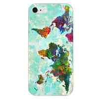 Colorful Map Pattern Back Case for iPhone 6