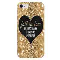 Gold Heart Pattern Back Case for iPhone 6