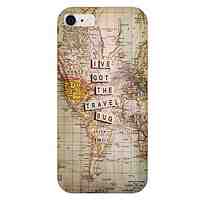 Travel Map Pattern Back Case for iPhone 6