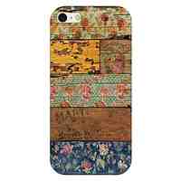 Wood Grain Flower Pattern Back Case for iPhone 6