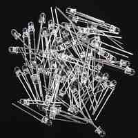 3MM  White Hair Colorful LED Light-Emitting Diode (50Pcs)