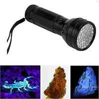 LS014 51 LED UV Ultra Violet Light LED Flashlight (Black 3xAA)