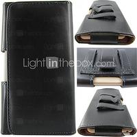 Solid Color PU Leather Case with Waist Clip Full Body Case for iPhone 6 Plus