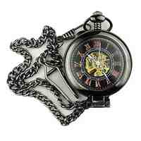 Men's Mechanical Gold Skeleton  Alloy Pocket Watch