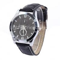 Men's  FashionLeather Strap Watch China Circular Movement Fashion Retro Wrist Watch (Assorted Colors)