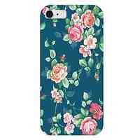 Blue Bottom Rose Pattern Back Case for iPhone 6