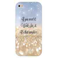 Light English Letter Pattern Transparent Back Case for iPhone 5/5S