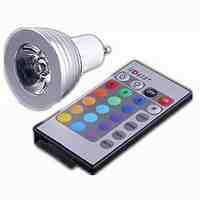 GU10 3W 3 High Power LED 330 LM RGB LED Spotlight AC 100-240 V