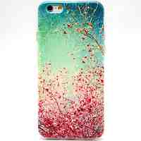 Cherry Blossoms Pattern TPU Soft Case for iPhone 6