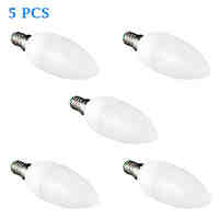 5PCS FRANLITEâ„¢ C37 E14 5W(=Incan 40W)  3000K Warm White CRI>80 8x3022SMD LED 420LM LED Light Candle Bulb (AC 220-240V)