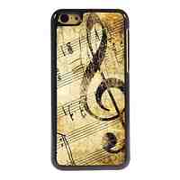 Retro Design Music Pattern Aluminum Hard Case for iPhone 5C