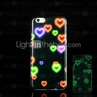 Heart Pattern Glow in the Dark Hard Case for iPhone 6