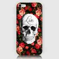 Roses Skulls Pattern Back Case for iPhone 6