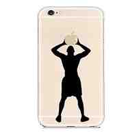 Basketball Player Pattern Transparent Back Case for iPhone 6