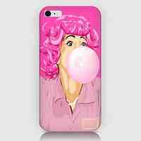 Pink Hair Girl Pattern Back Case for iPhone 6 Plus