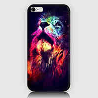 Fluorescent Lion Pattern Back Case for iPhone 6 Plus