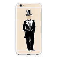 Suits Character Pattern Transparent Back Case for iPhone 6 Plus