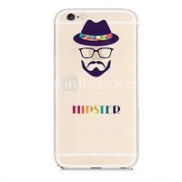 Beard Avatar Pattern Transparent Back Case for iPhone 6 Plus