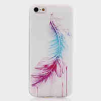 Feather Pattern Soft TPU Case for iPhone 5/5S