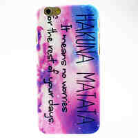 Hakuna Matata Stars Pattern hard Case for iPhone 6