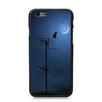 Cat in the Night Design PC Hard Case for iPhone I5