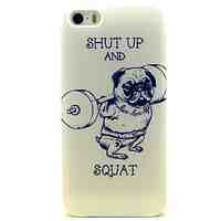 Weightlifting Dog Pattern Ultrathin TPU Soft Case for iPhone 5/5S