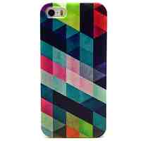 Colorful Grids Pattern Ultrathin TPU Soft Case for iPhone 5/5S