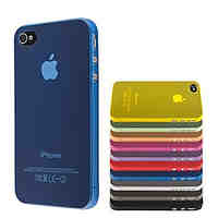 Thin Silicone Transparent Case Cover for iPhone 4/4S(Assorted Colors)