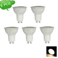 5PCS FRANLITE™ GU10 8W(=Halogen 75W)  3000K Warm White CRI>80 15x3020SMD LED 720LM LED Spot Light Bulb (AC 220-240V)