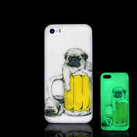 Dog Pattern Glow in the Dark Hard Case for iPhone 5 / iPhone 5 S