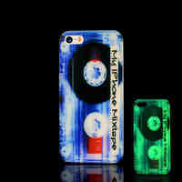 Cassette Pattern Glow in the Dark Hard Case for iPhone 5 / iPhone 5 S