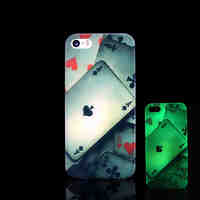 Card Pattern Glow in the Dark Hard Case for iPhone 5 / iPhone 5 S