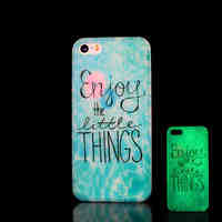 Phrase Pattern Glow in the Dark Hard Case for iPhone 5 / iPhone 5 S