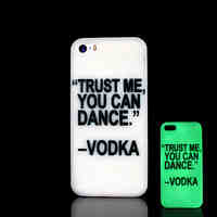 Phrase Pattern Glow in the Dark Hard Case for iPhone 5 / iPhone 5 S