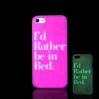 Phrase Pattern Glow in the Dark Hard Case for iPhone 5 / iPhone 5 S