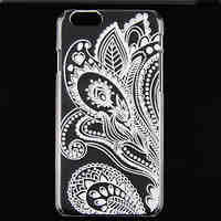 Peacock Emboss Transparent Hard Case for iPhone 6