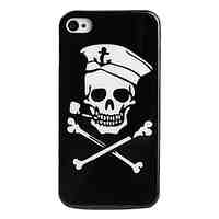 Pirate Skull Style Protective Case for iPhone 4 and 4S (Black)