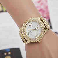 Men's Watches Diamond Ring Gear Alloy Steel Watch