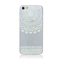 Lace Flowers Pattern TPU Soft Back Cover Case for iPhone 5C