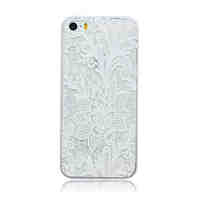 Lace Flowers Pattern TPU Soft Back Cover Case for iPhone 5C