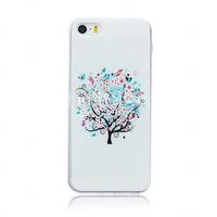 White Tree Pattern TPU Soft Back Cover Case for iPhone 5C