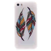 Colored Feather Patterns TPU Soft Case for iPhone 5/5S