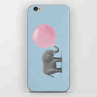 Elephant Blow Bubble Gum Balloon Pattern Back Case for iPhone 6