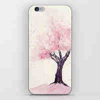 Pink Cherry Tree Pattern Back Case for iPhone 5/5S