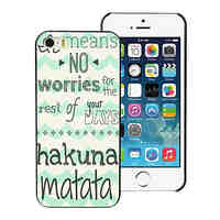 Hakuna Matata Design Aluminum Hard Case for iPhone 5C