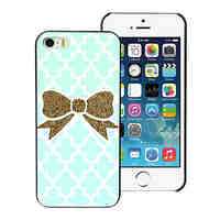 Golden Bowknot Design Aluminum Hard Case for iPhone 5C